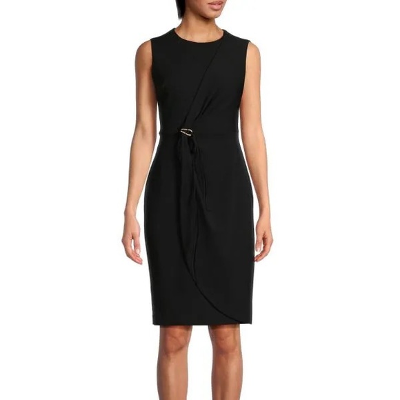 SOLD!!! Calvin Klein Clasp Tie Waist Dress - Picture 7 of 9